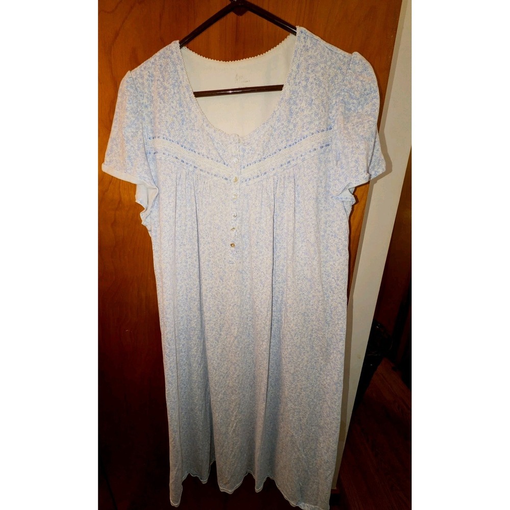 Women's Vintage SS Light Purple Nightgown Day Dress Granny Cottage Core Size LG